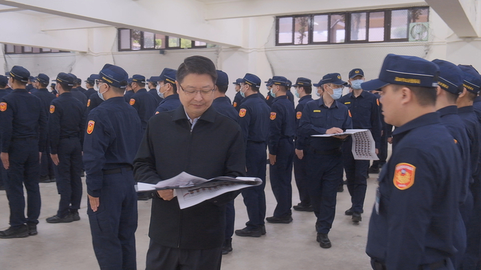 主任、大隊長進行班期校閱